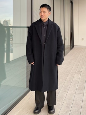 「N.HOOLYWOOD（N.ハリウッド）のアイテム（その他アウター）」を使った、STUDIOUS MENSさん（メンズ・158cm）の冬コーディネート