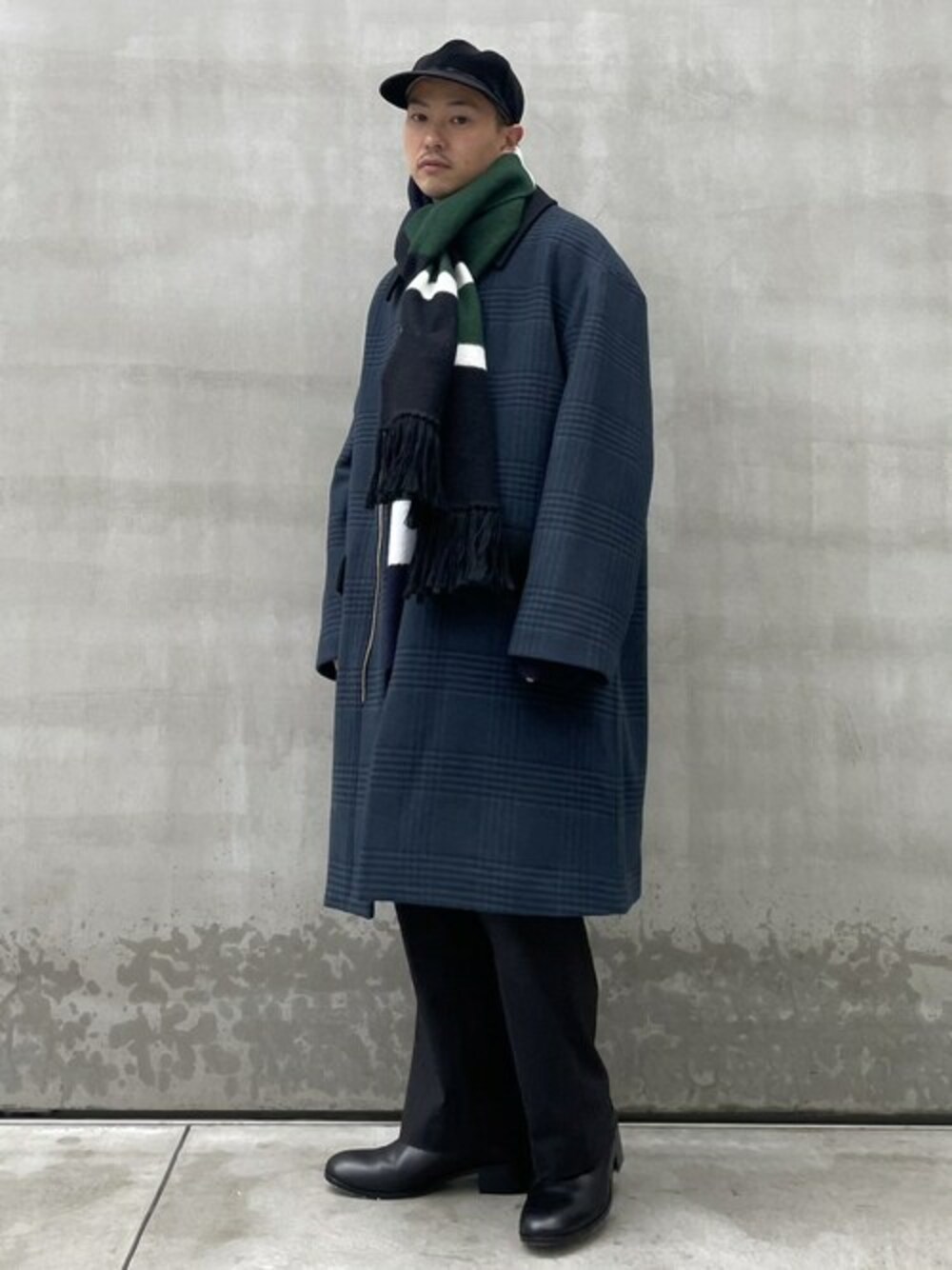 CULLNI（クルニ）の「STUDIOUS別注 ZIP CHECK COAT（ステンカラー