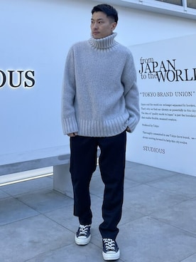 STUDIOUS MENSさん(メンズ・158cm)の冬コーディネート