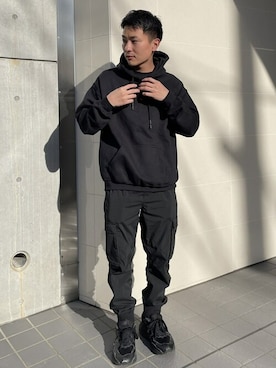 「N.HOOLYWOOD（N.ハリウッド）のアイテム（トップス）」を使った、STUDIOUS MENSさん（メンズ・158cm）の冬コーディネート