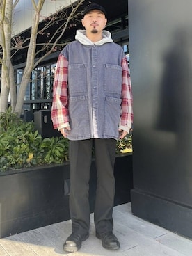 「N.HOOLYWOOD（N.ハリウッド）のアイテム（その他アウター）」を使った、STUDIOUS MENSさん（メンズ・168cm）の冬コーディネート