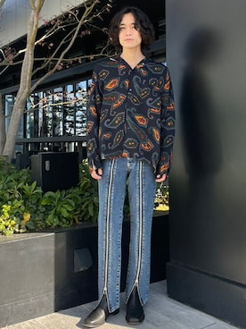 「JOHN LAWRENCE SULLIVAN（ジョンローレンスサリバン）のアイテム」を使った、STUDIOUS MENSさん（メンズ・173cm）の冬コーディネート