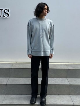 「LiNoH（リノー）のアイテム」を使った、STUDIOUS MENSさん（メンズ・173cm）の冬コーディネート