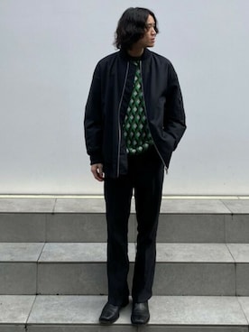 「LiNoH（リノー）のアイテム（ジャケット/アウター）」を使った、STUDIOUS MENSさん（メンズ・173cm）の冬コーディネート