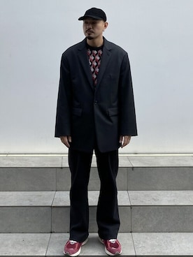 「LiNoH（リノー）のアイテム（ジャケット/アウター）」を使った、STUDIOUS MENSさん（メンズ・170cm）の冬コーディネート