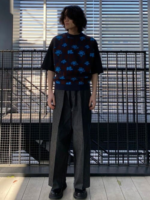 TTT MSW（ティー）の「Flower camo knit vest（ニット/セーター