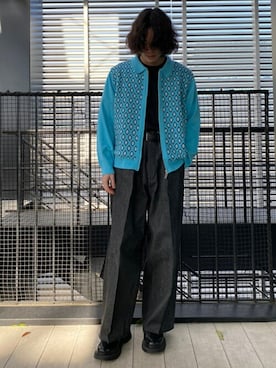 ttt msw diamond knit polo カーディガン L ttt msw diamond knit polo カーディガン L トップス