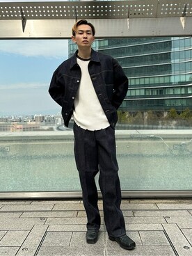「marka（マーカ）のアイテム（デニムジャケット）」を使った、STUDIOUS MENSさん（メンズ・181cm）の冬コーディネート