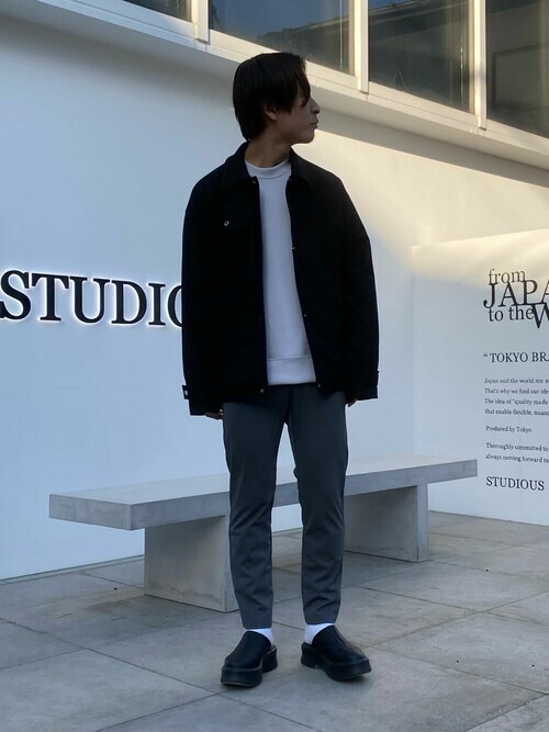 【美品】ATTACHMENT STUDIOUS別注 TAPERED SLACKS 別注〉Tapered Slacks | ATTACHMENT