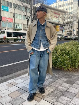 「LiNoH（リノー）のアイテム」を使った、STUDIOUS MENSさん（メンズ・167cm）の春コーディネート