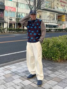トップス TTT_MSW ttt msw 20aw flower knit vest TTT_MSW ttt msw 20aw flower knit vest