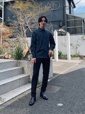 「LiNoH（リノー）のアイテム」を使った、STUDIOUS MENSさん（メンズ・178cm）の春コーディネート