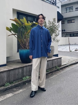 「LiNoH（リノー）のアイテム」を使った、STUDIOUS MENSさん（メンズ・178cm）の春コーディネート