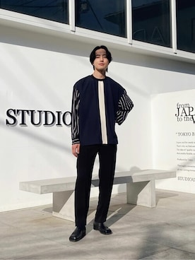 「CULLNI（クルニ）のアイテム」を使った、STUDIOUS MENSさん（メンズ・178cm）の春コーディネート