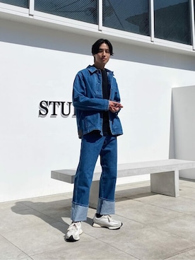 「LiNoH（リノー）のアイテム（ジャケット/アウター）」を使った、STUDIOUS MENSさん（メンズ・178cm）の春コーディネート