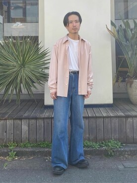 「LiNoH（リノー）のアイテム」を使った、STUDIOUS MENSさん（メンズ・169cm）の春コーディネート