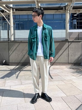 「LiNoH（リノー）のアイテム」を使った、STUDIOUS MENSさん（メンズ・175cm）の春コーディネート
