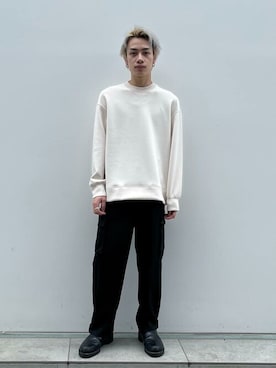 「STUDIOUS（ステュディオス）のアイテム（スウェット）」を使った、STUDIOUS MENSさん（メンズ・169cm）の春コーディネート