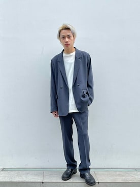「#ブルー」｜STUDIOUS MENSさん（メンズ・169cm）の春コーディネート