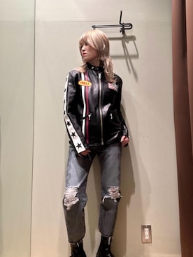 「HYSTERIC GLAMOUR（ヒステリックグラマー）のアイテム（その他アウター）」を使った、NANAMIさん（レディース・160cm）の秋コーディネート