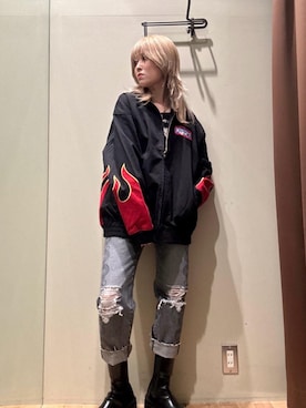 「HYSTERIC GLAMOUR（ヒステリックグラマー）のアイテム（その他アウター）」を使った、NANAMIさん（レディース・160cm）の秋コーディネート