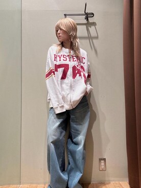 「ワイドパンツ 」｜「アイテム（その他アウター）」を使った、NANAMIさん（レディース・160cm）の秋コーディネート
