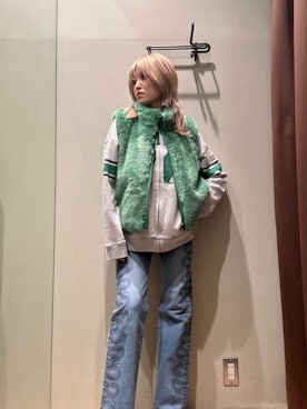 「HYSTERIC GLAMOUR（ヒステリックグラマー）のアイテム（その他アウター）」を使った、NANAMIさん（レディース・160cm）の秋コーディネート