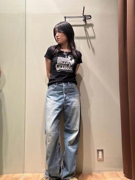 「ロック」｜「アイテム（ローファー）」を使った、NANAMIさん（レディース・160cm）の春コーディネート