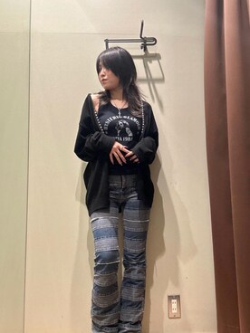 「ロック」｜「アイテム（タンクトップ）」を使った、NANAMIさん（レディース・160cm）の夏コーディネート