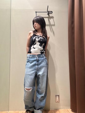 「ロック」｜「アイテム（ローファー）」を使った、NANAMIさん（レディース・160cm）の夏コーディネート