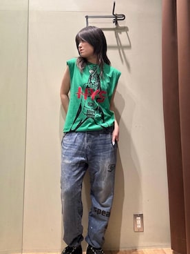 「ロック」｜NANAMIさん（レディース・160cm）の夏コーディネート