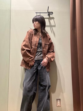 「アメカジ」｜「アイテム（ジャケット/アウター）」を使った、NANAMIさん（レディース・160cm）の夏コーディネート