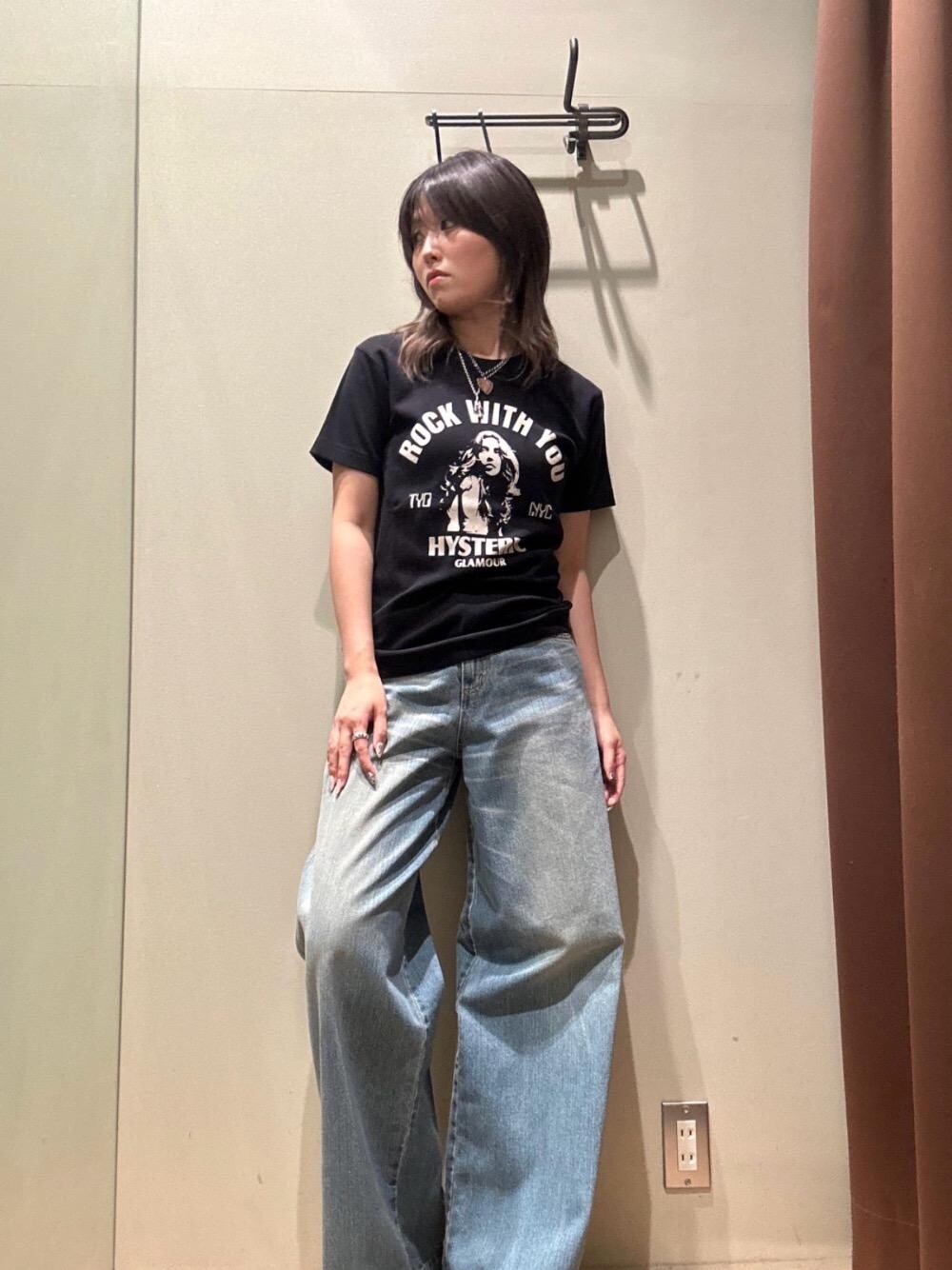 大人気！ヒステリックグラマー半袖Tシャツ【ROCK W YOU】黒ＸＬ ROCK W YOU Tシャツ（Tシャツ/カットソー）｜HYSTERIC GLAMOUR