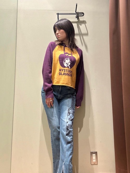 『専用』◆美品◆【ヒステリックグラマー】センタースリットデニム レディース 27 HYSTERIC GLAMOUR（ヒステリックグラマー）の「GUITAR GIRL