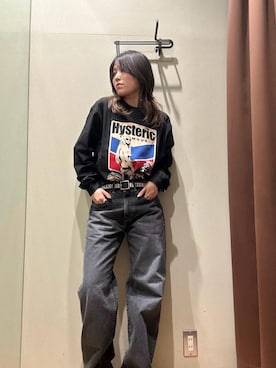 「ロック」｜「アイテム（トップス）」を使った、NANAMIさん（レディース・160cm）の秋コーディネート