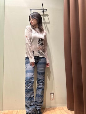 「ロック」｜「アイテム（トップス）」を使った、NANAMIさん（レディース・160cm）の秋コーディネート