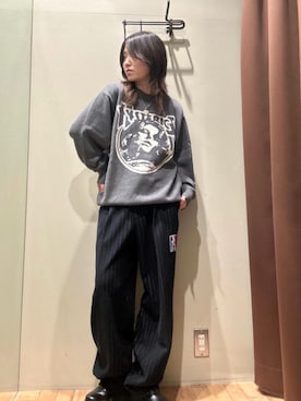 「ロック」｜「アイテム（トップス）」を使った、NANAMIさん（レディース・160cm）の秋コーディネート