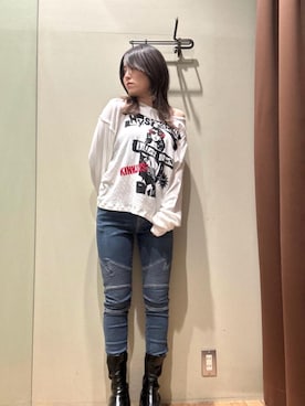 「ロック」｜「アイテム（トップス）」を使った、NANAMIさん（レディース・160cm）の秋コーディネート