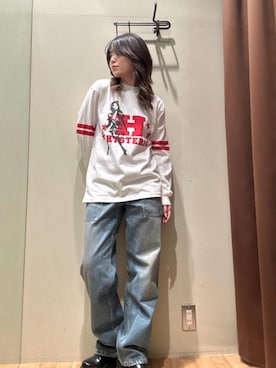 「HYSTERIC GLAMOUR（ヒステリックグラマー）のアイテム」を使った、NANAMIさん（レディース・160cm）の秋コーディネート