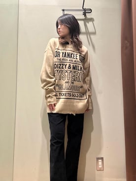 「アイテム（つなぎ/オールインワン）」を使った、NANAMIさん（レディース・160cm）の冬コーディネート