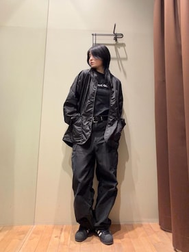 「HYSTERIC GLAMOUR（ヒステリックグラマー）のSTUDS BADGES FEVER ベルト（ベルト、ブラック系）」を使った、NANAMIさん（レディース・160cm）の春コーディネート