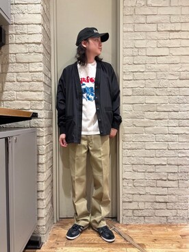 「撥水」｜「アイテム（ブルゾン）」を使った、Mitsuさん（メンズ・170cm）の春コーディネート