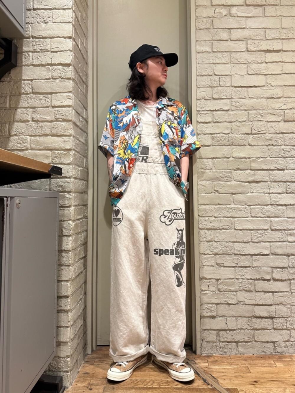「HYSTERIC GLAMOURのポケ付 SET Tシャツ（Tシャツ/カットソー、ホワイト系）」を使った、Mitsuさん（メンズ・170cm）の夏コーディネートの1枚目の写真
