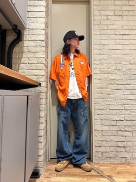 「シャツ 」｜「アイテム（キャップ）」を使った、Mitsuさん（メンズ・170cm）の夏コーディネート