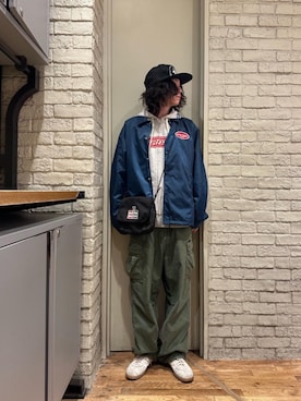 「HYSTERIC GLAMOUR（ヒステリックグラマー）のアイテム（ナイロンジャケット）」を使った、Mitsuさん（メンズ・170cm）の秋コーディネート