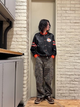 「HYSTERIC GLAMOUR（ヒステリックグラマー）のアイテム（スタジャン）」を使った、Mitsuさん（メンズ・170cm）の秋コーディネート