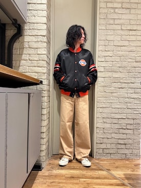 「HYSTERIC GLAMOUR（ヒステリックグラマー）のアイテム（スタジャン）」を使った、Mitsuさん（メンズ・170cm）の秋コーディネート