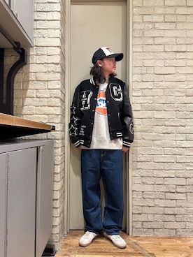 「HYSTERIC GLAMOUR（ヒステリックグラマー）のアイテム（スタジャン）」を使った、Mitsuさん（メンズ・170cm）の冬コーディネート