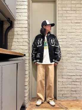 「HYSTERIC GLAMOUR（ヒステリックグラマー）のアイテム（スタジャン）」を使った、Mitsuさん（メンズ・170cm）の冬コーディネート