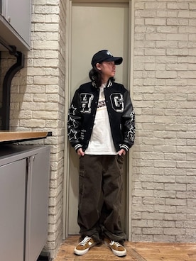 「HYSTERIC GLAMOUR（ヒステリックグラマー）のアイテム（スタジャン）」を使った、Mitsuさん（メンズ・170cm）の冬コーディネート